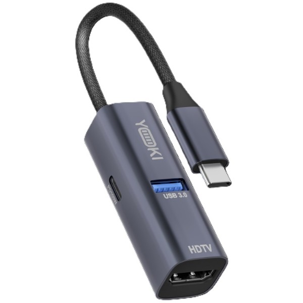 Фото - Хаб USB YOKI Pocket Mini 3in1 Gray (YK-HPMCAH1)